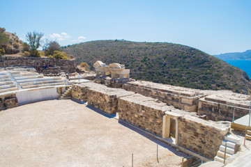 Fototapeta na wymiar Ancient Roman theater constructed around 3rd BC in Milos island, Greece