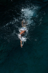 Man in the water