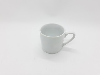 Fototapeta premium Green Ceramic Porcelain Mug or Glass for Drinking Kitchen Cafe Appliances Series in White Isolated Background