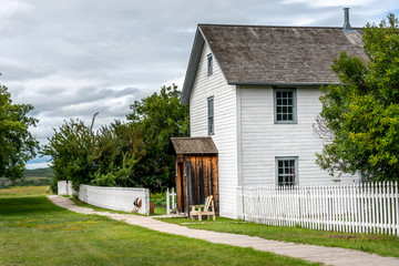 Exterior of the St. Antoine de Padoue Rectory at Batoche, Saskatchewan