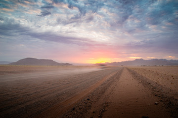 Fototapeta na wymiar Desert Road Namibia