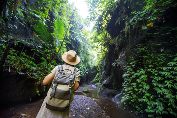 Woman in jungle on Bali, Indonesia&nbsp;