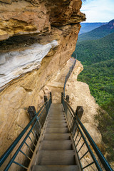 hiking in the blue mountains national park, australia
