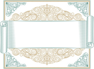 Decorative ornate vintage design card