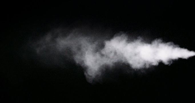 White vapor from air saturator