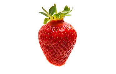 ripe strawberries isolated