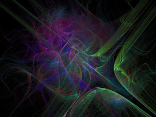 Obraz premium surreal futuristic digital 3d design art abstract background fractal illustration for meditation and decoration wallpaper