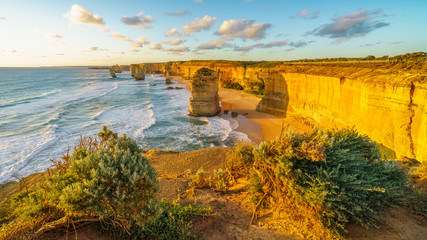 twelve apostles at sunset,great ocean road at port campbell, australia 75