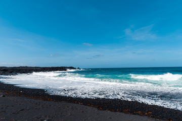 A view of a beach of Lanzarote, Canary Islands, Spain.