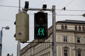 Cross light in Vienna.