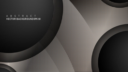 Design vector backgrounds that overlap with neutral combination color gradient on black space circle for text and background designs