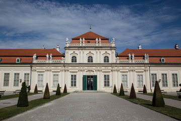 Fototapeta na wymiar Belveder Palace in Vienna Austria.