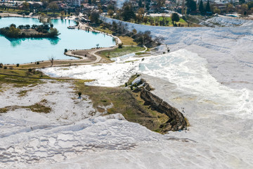 pamukkale glacier in denizli turkey