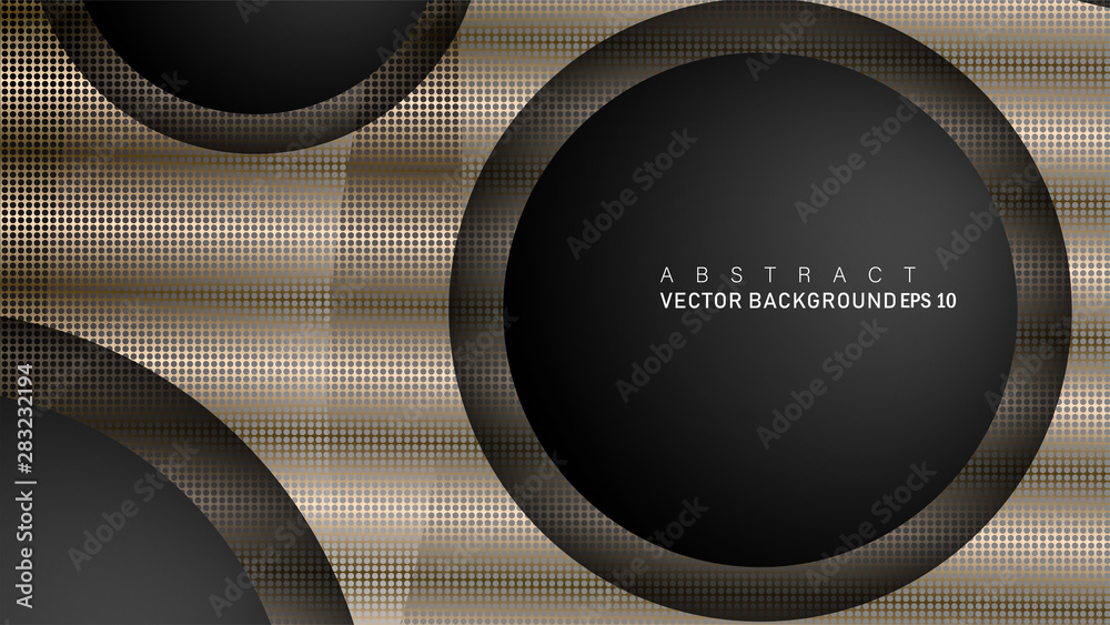 Wall mural design vector backgrounds that overlap with neutral combination color gradient on black space circle