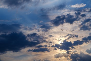 sunset or sunrise cloud sky and nature light,  sun sunlight.