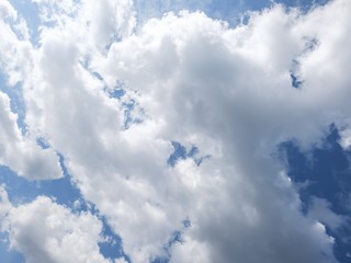 Sky heaven with day blue color for background,  meteorology cloud.