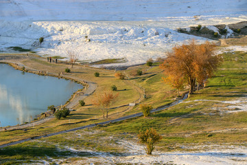 pamukkale glacier in denizli turkey