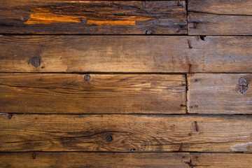 Brown background old panels texture wall, empty space