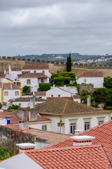 Obraz premium view of old town of obidos portugal