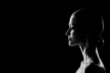 beautiful female silhouette