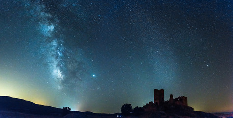 Milky way with a Castle