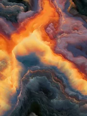 Abwaschbare Fototapete Orange Geist der Wolkenlandschaft