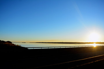 por do sol na fronteira Uruguaiana