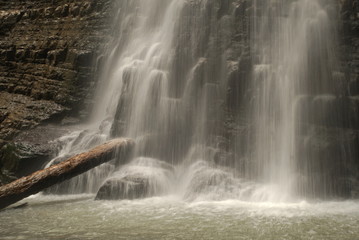 Waterfall. Waterfall in the Carpathian Mountains, Manyava village Ukraine