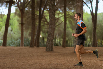 Male runner doing sport outdoor