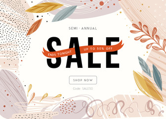 Sale banner template design.