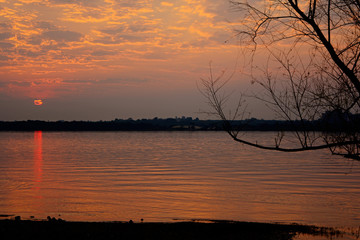 por do sol rio Uruguai Uruguaiana