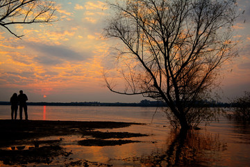 por do sol rio Uruguai Uruguaiana
