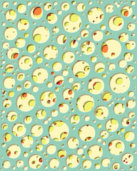 Abstract Generative Art color distributed circles holes background illustration
