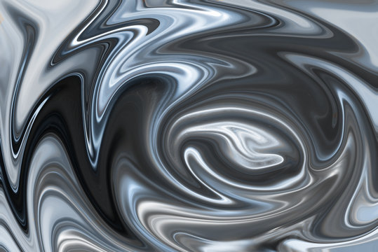 Liquid metal texture. Molten metal background. Liquid capital in turquoise  hue. Texture of elastic metal close-up. Visualization of liquid steel.  Stylish iron background. 3d rendering. ilustración de Stock