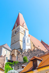 Obraz premium Parish church of the Assumption of the Virgin Mary, Weissenkirchen in der Wachau, Austria