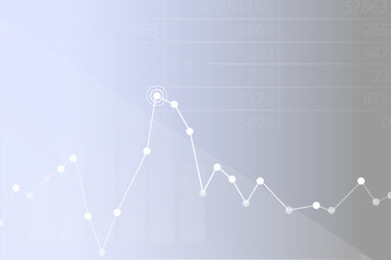 Computerized picture of graphic diagram numbers up and downs with connected Design business concept. Business ad for website and promotion banners. empty social media ad