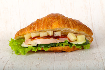 Croissant with chicken
