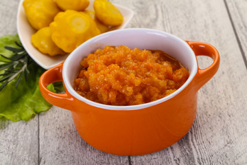 Zucchini squash caviar