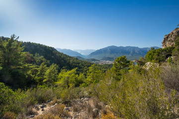 Fototapeta na wymiar View of mountains in Kemer, Turkey