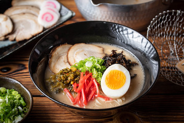 japanese authentic pork bone broth ramen