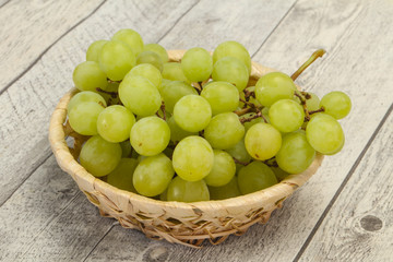 Sweet ripe Green grape branch