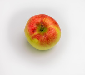 Juicy tasty apple on a white background. Apple diet