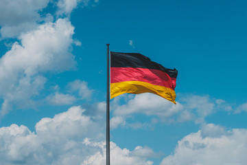 flag of Germany, german flag on flagpole  