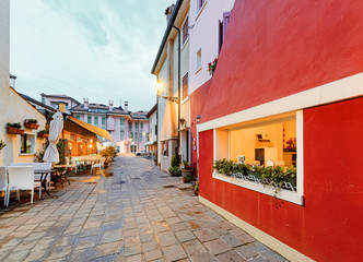 Fototapeta na wymiar colorful street in the Old city