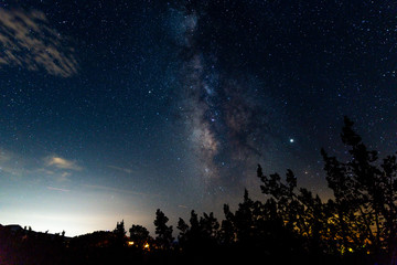 Fototapeta na wymiar Balcony Summer Shots of the Milky Way