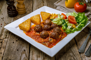 meatballs in tomato sauce. Turkish cuisine