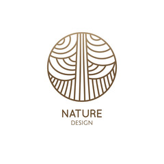 Abstract linear logo of pattern tree