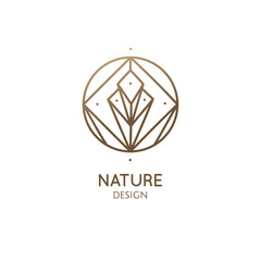 Linear abstract logo diamond