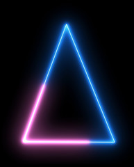 Abstract neon colorful triangle background.