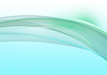 Abstract background waves. White, green and blue abstract background.